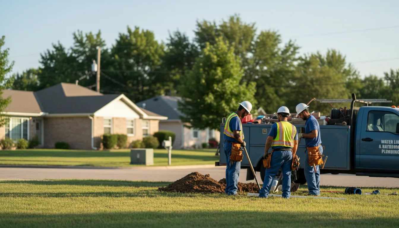 Residential water line and bathroom plumbing service in Wales Center, NY